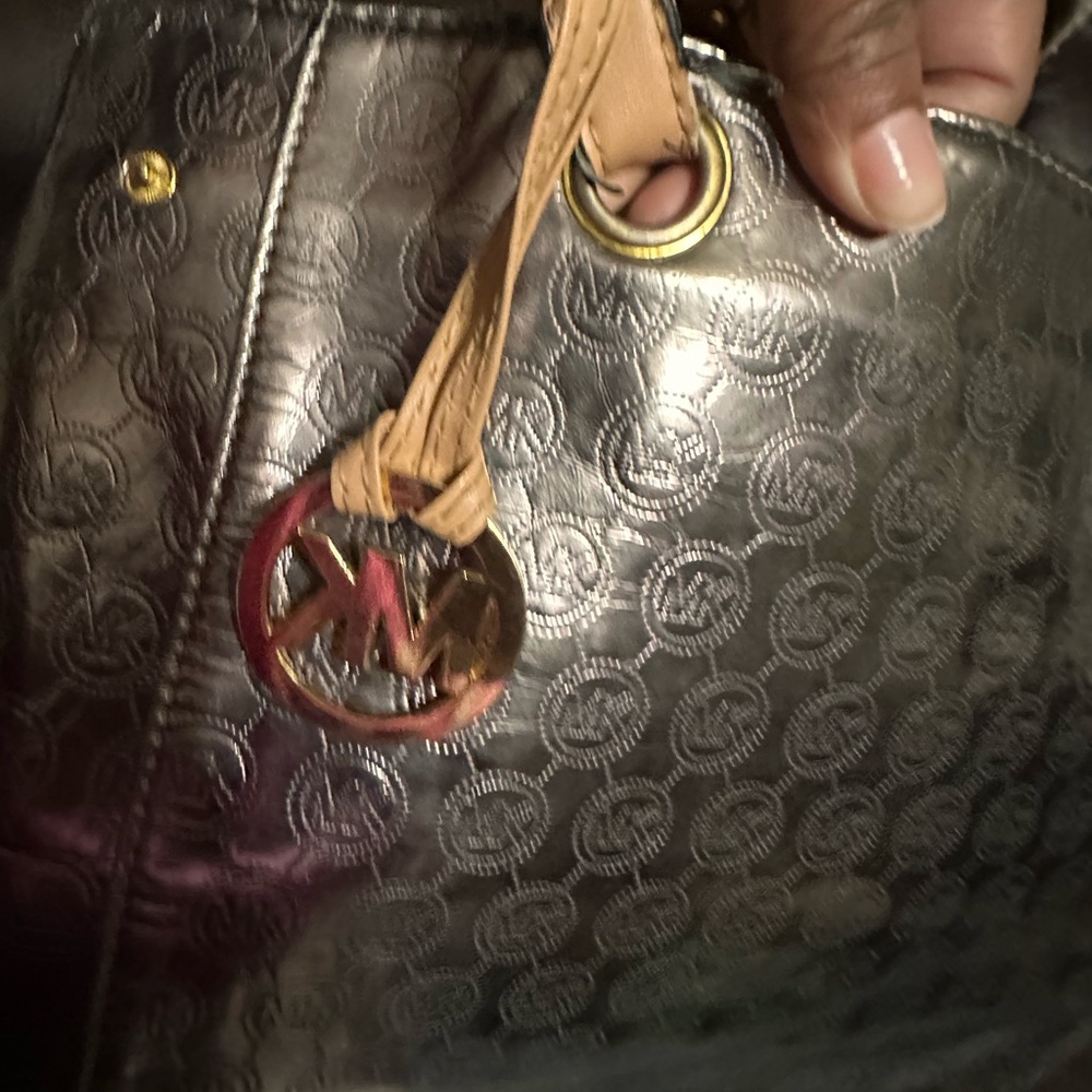 Michael Kors Metallic Silver Shoulder Bag